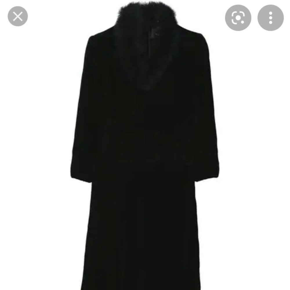 Simone Rocha asymmetrical dress with marabou trim